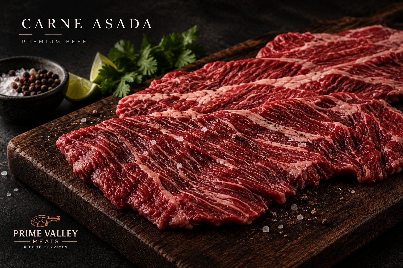 Carne Asada — premium beef, Prime Valley Meats